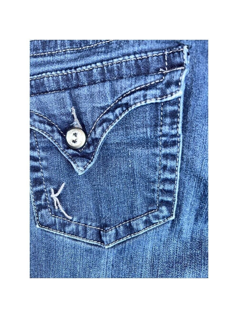 Women’s Kut from Kloth Farrah Baby Boot Denim jeans Size 12 Blue Streetwear - Picture 8 of 10